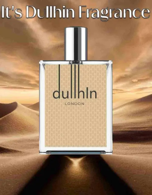 Dullhin Fragrance bottle with desert background
