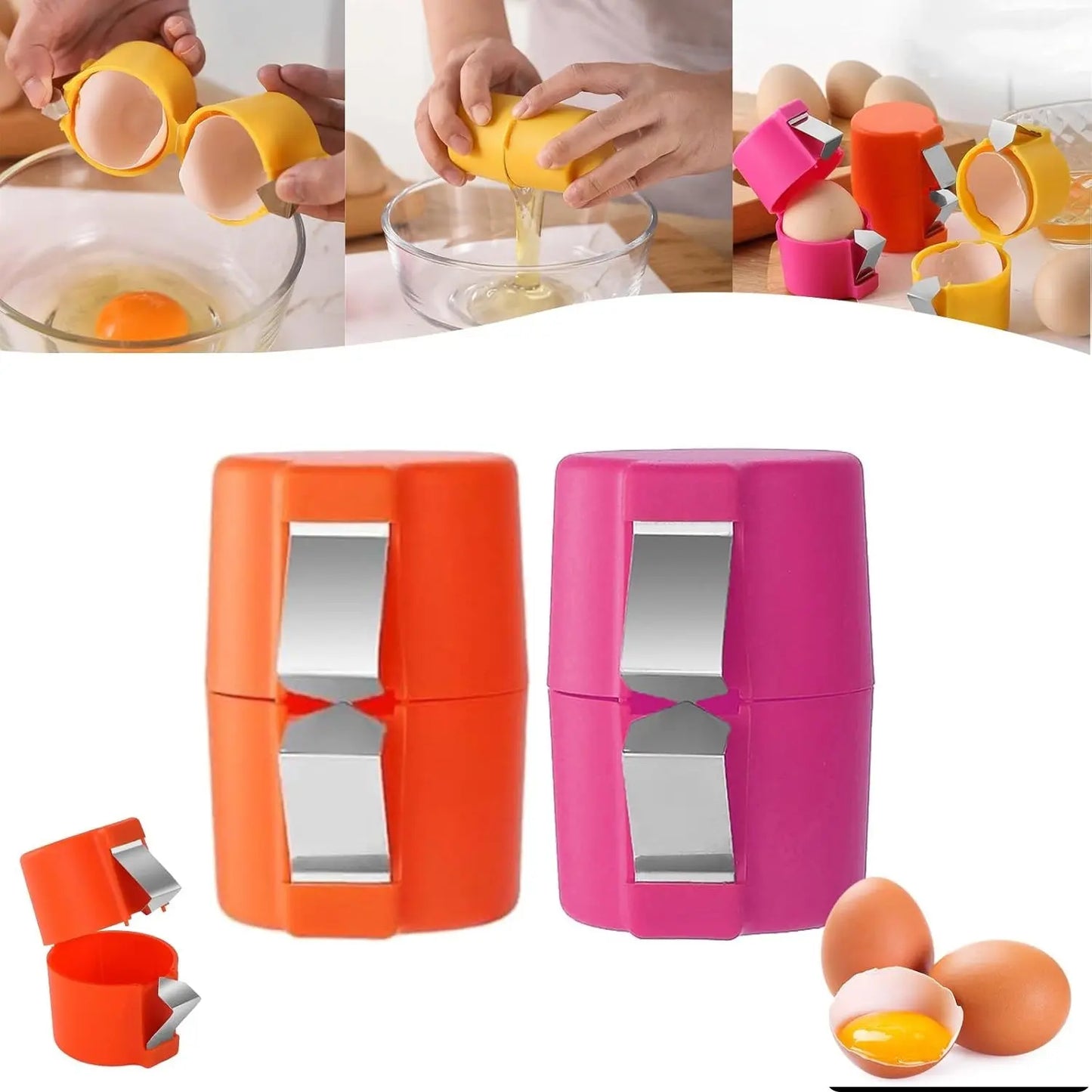 🥚 Egg Shell Opener – Handheld Egg Cracker Tool for Raw Eggs (1 Pc) - Chestore