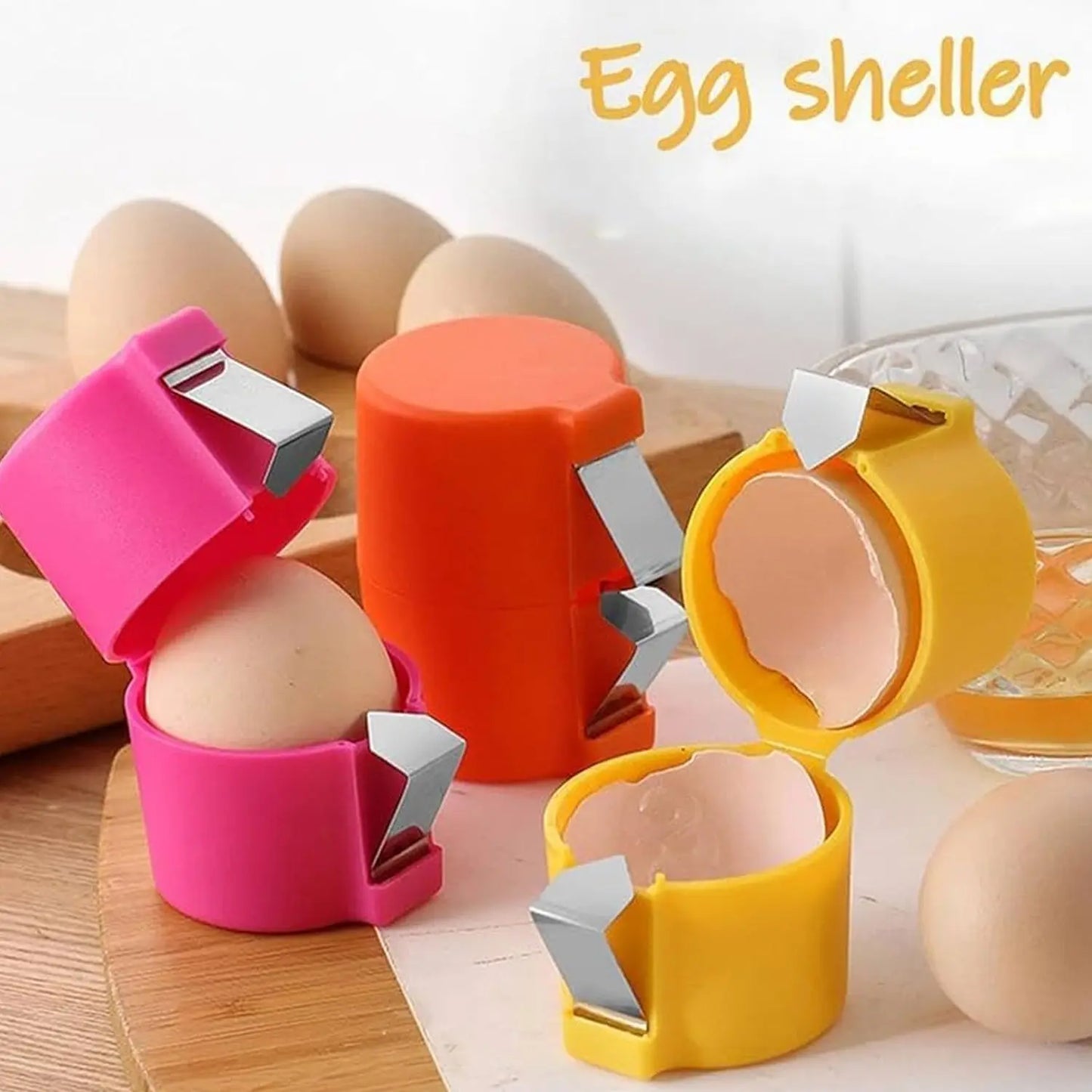 🥚 Egg Shell Opener – Handheld Egg Cracker Tool for Raw Eggs (1 Pc) - Chestore