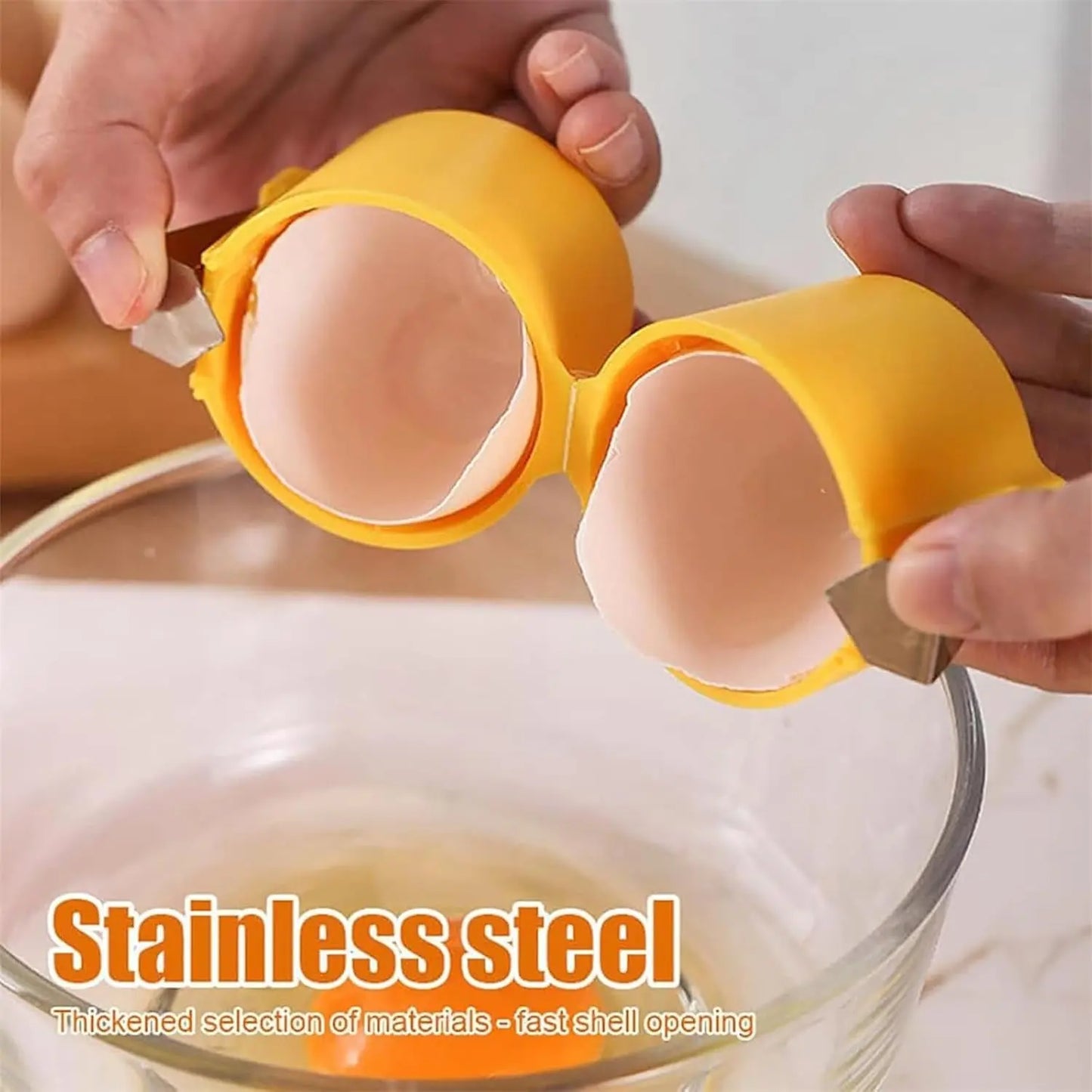 🥚 Egg Shell Opener – Handheld Egg Cracker Tool for Raw Eggs (1 Pc) - Chestore