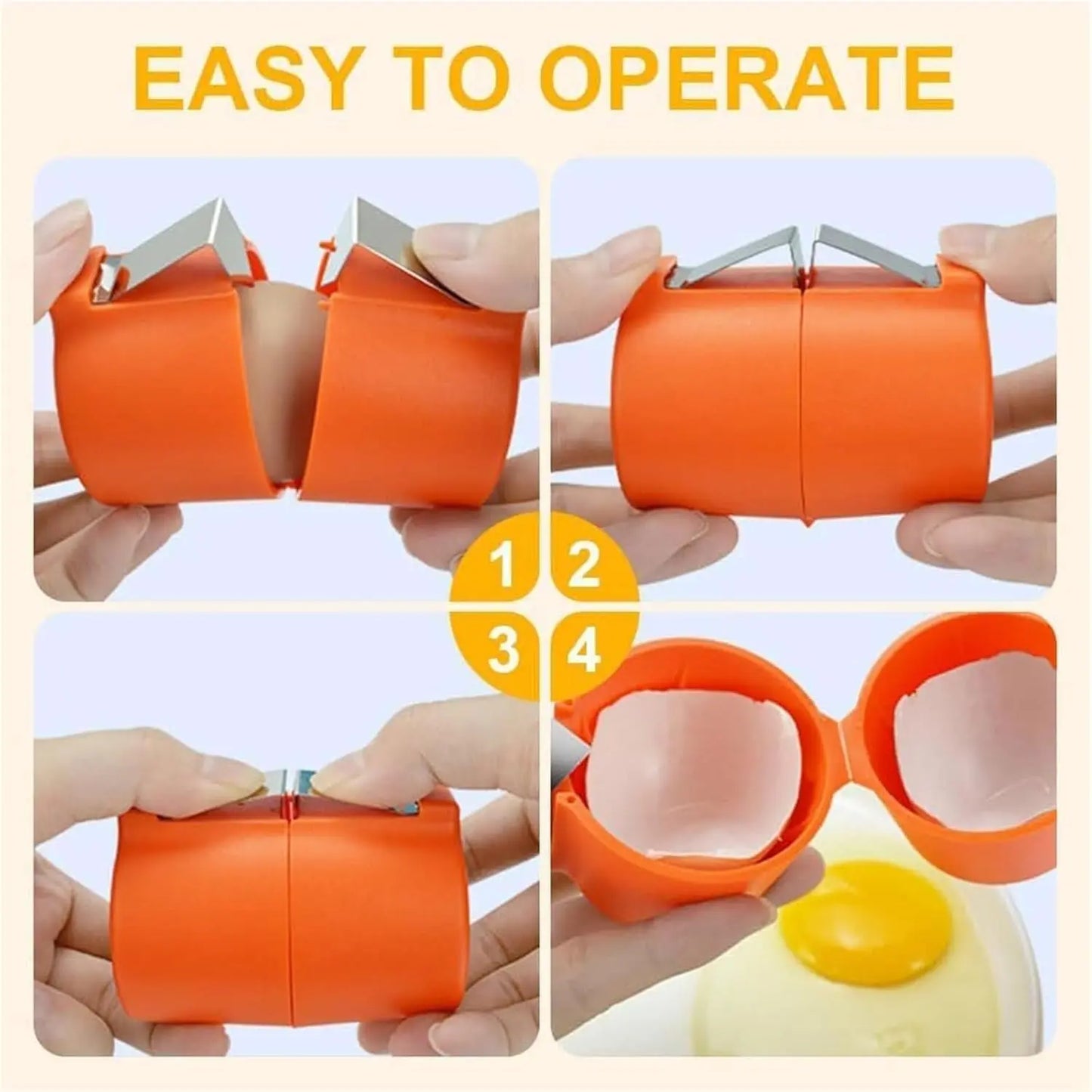 🥚 Egg Shell Opener – Handheld Egg Cracker Tool for Raw Eggs (1 Pc) - Chestore