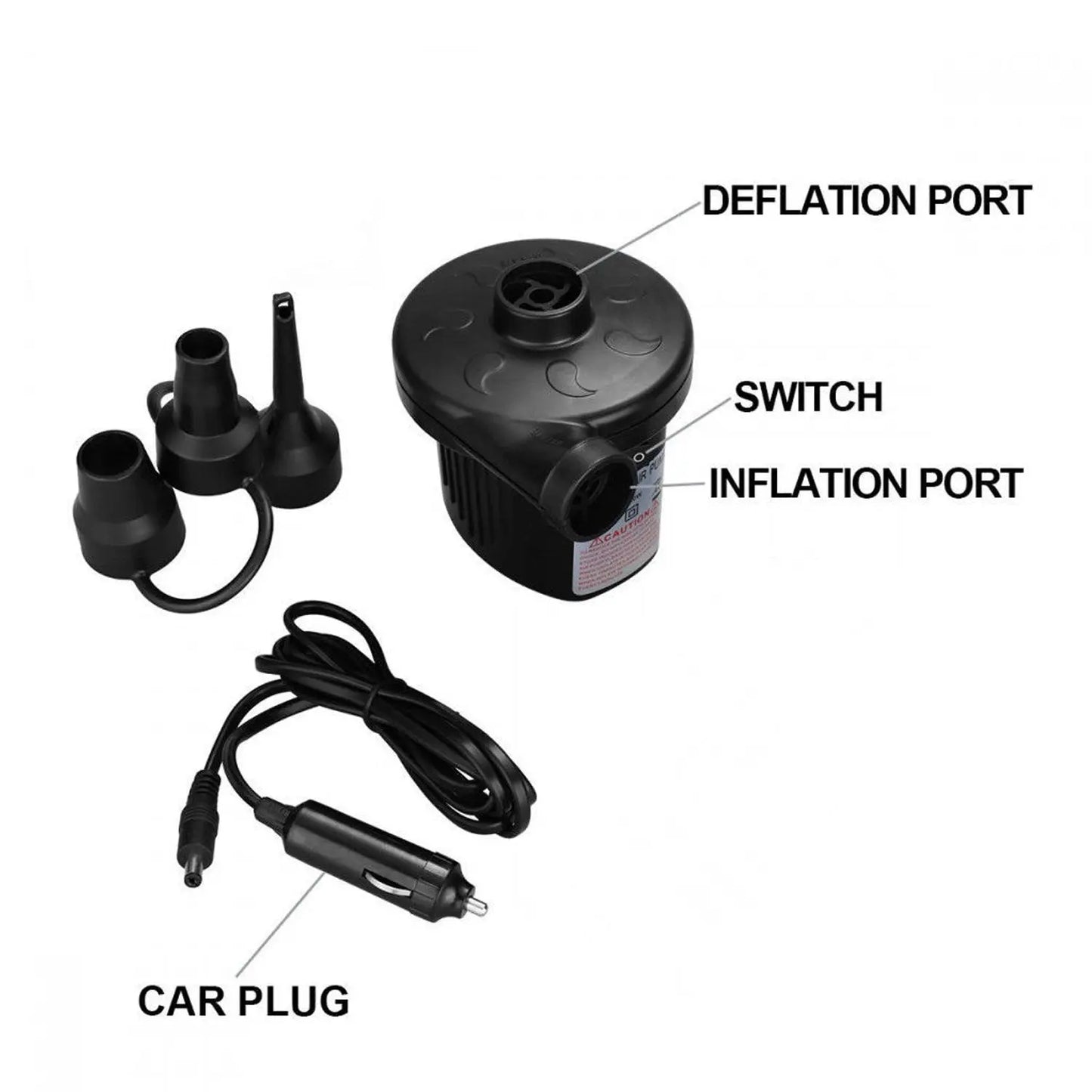 Multi - Purpose Electric Air Pump – Fast Inflation & Deflation for Beds, Pools & More - Chestore