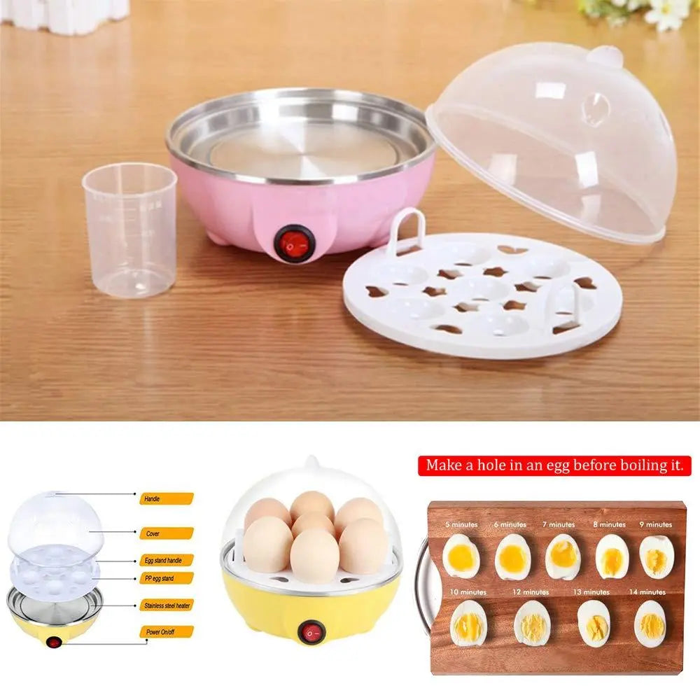 Electric Egg Boiler – 7 Egg Poacher for Quick & Easy Boiling - Chestore
