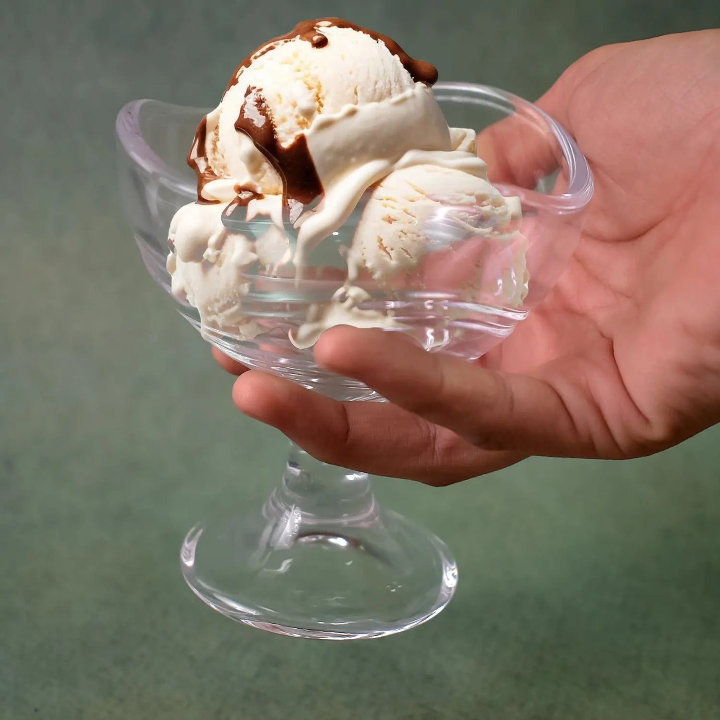 Elegant Glass Dessert Bowls & Ice Cream Cups – 2 Pc Footed Serveware Set - Chestore