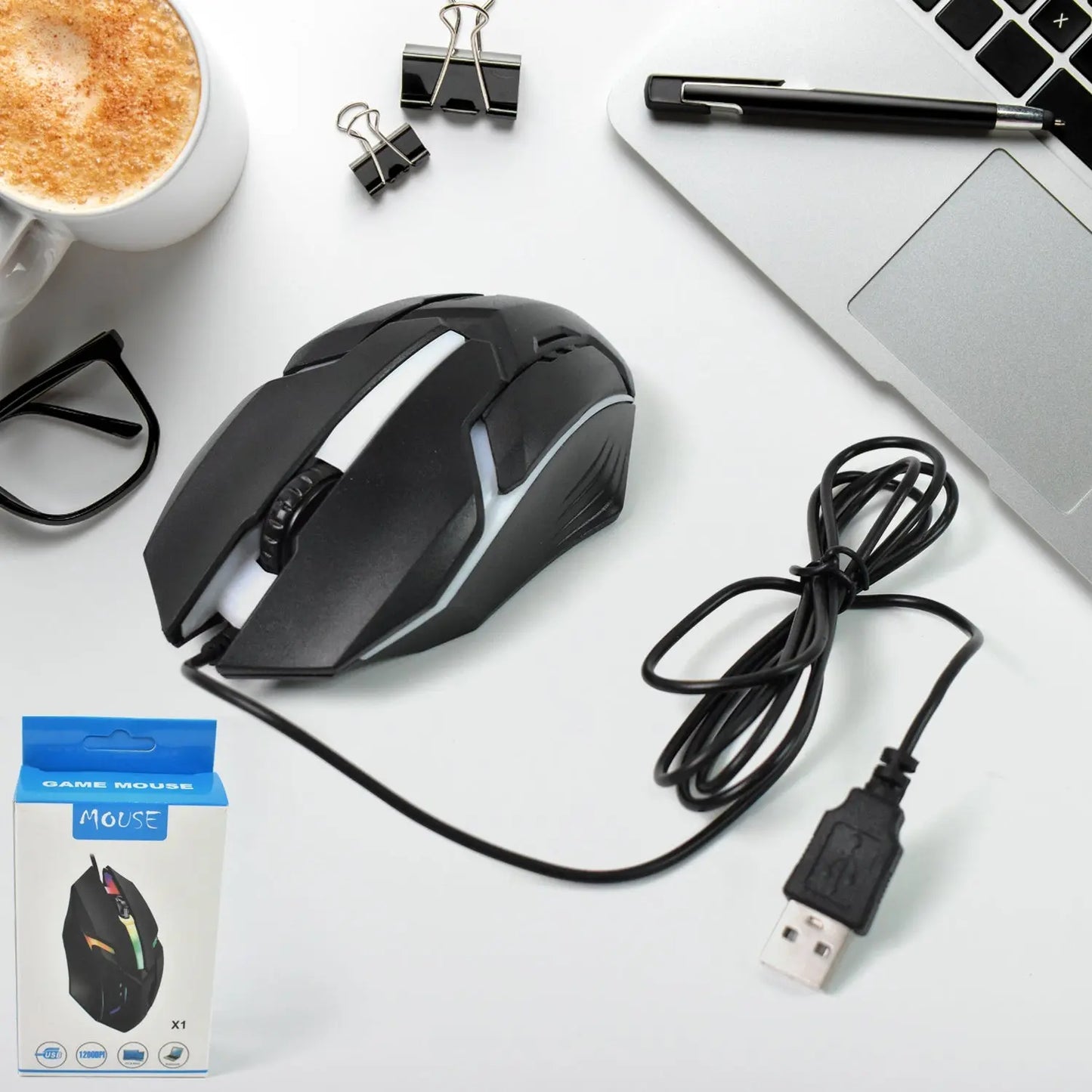 Ergonomic USB Wired Gaming Mouse | Precision Optical Mouse for PC & Laptop – 1 Pc - Chestore