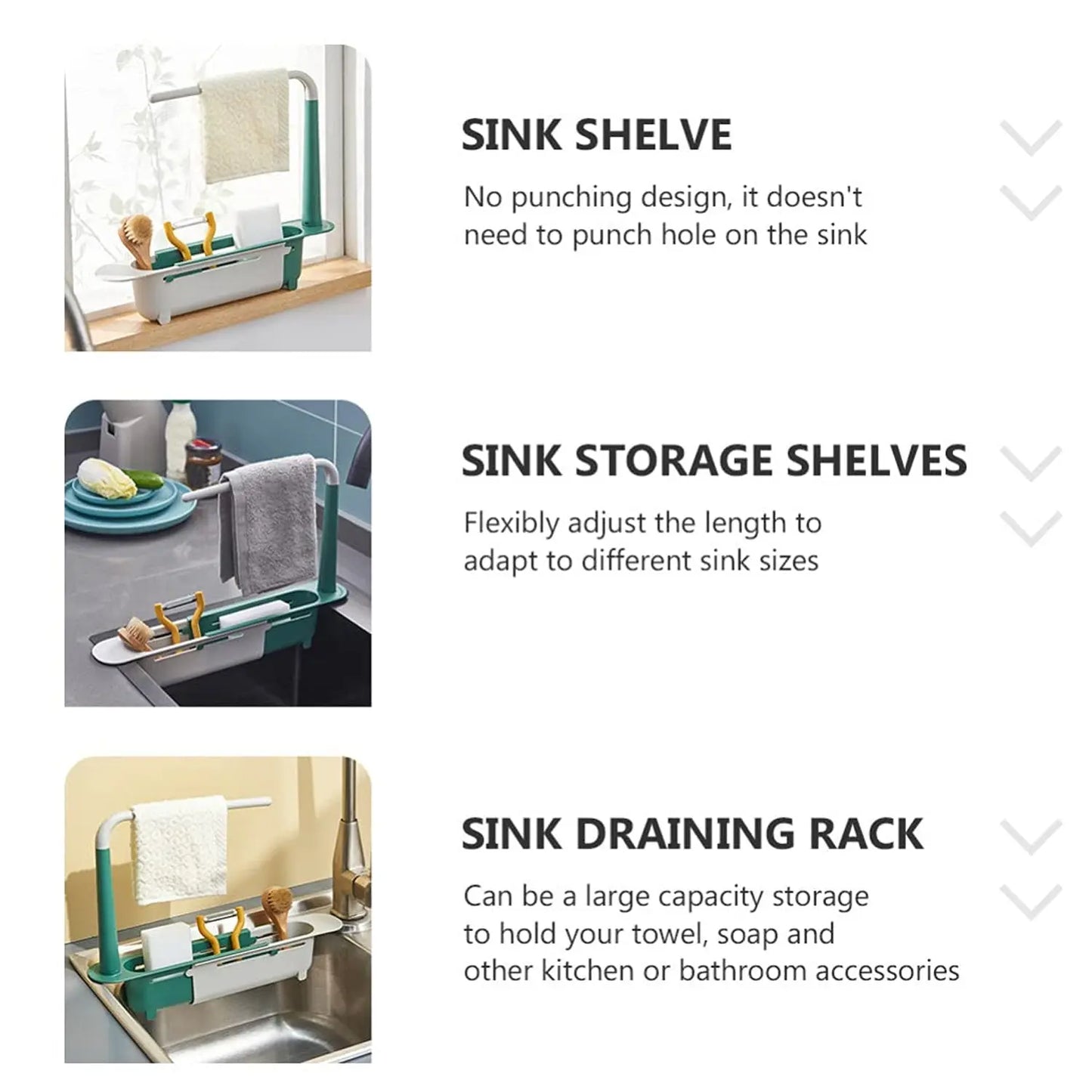 Expandable Kitchen Drying Basket Rack – Adjustable & Space - Saving Dish Drainer - Chestore