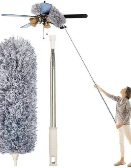 bendable extendable microfiber fan cleaning duster with long handle

