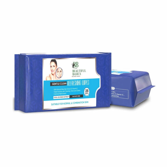 Beautiful Basics Normal Oily Skin Face Wipes (2 Pkts X 50 Pcs Wipes) - Chestore