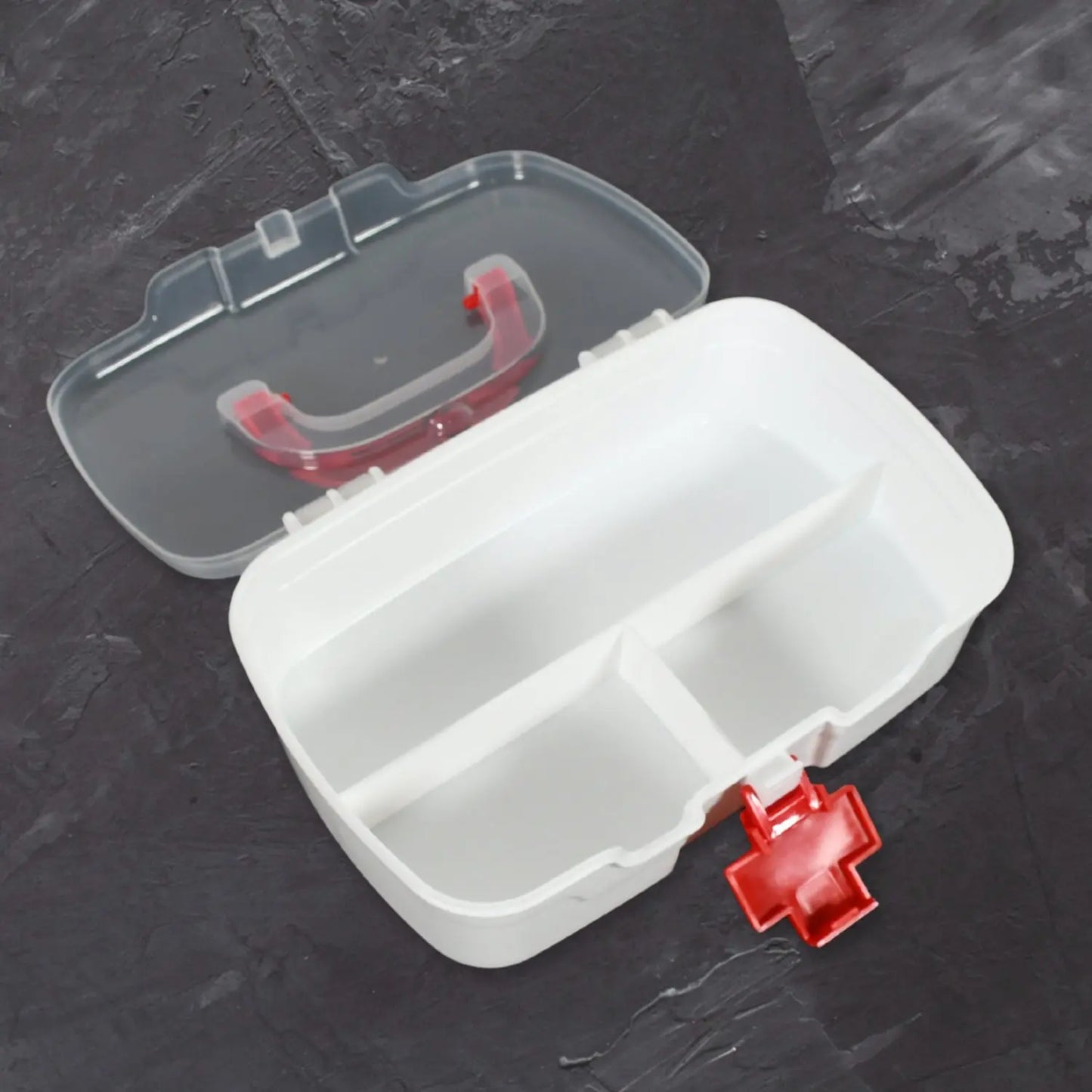 Multi - Purpose Medical Storage Box with Handle & Detachable Tray | Transparent First Aid Organizer – 1 Pc - Chestore