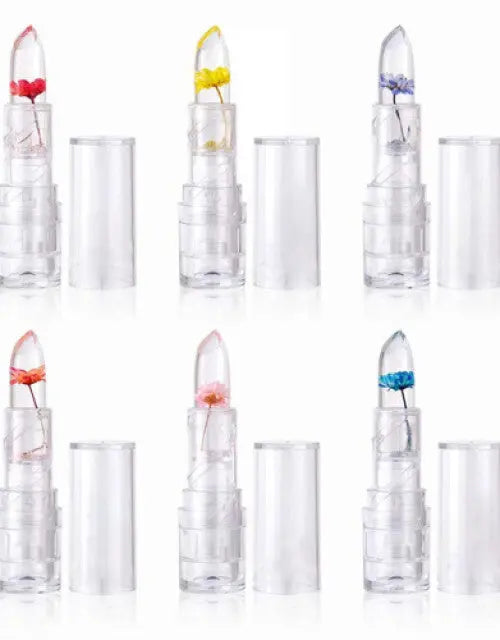 Flower jelly lipstick – color-changing gel moisturizer with real flower core