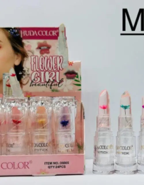 Flower jelly lipstick – color-changing gel moisturizer with real flower core