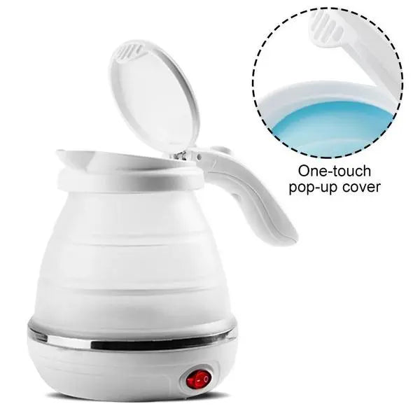 Silicone Foldable Collapsible Electric Water Kettle – Portable Camping Boiler - Chestore