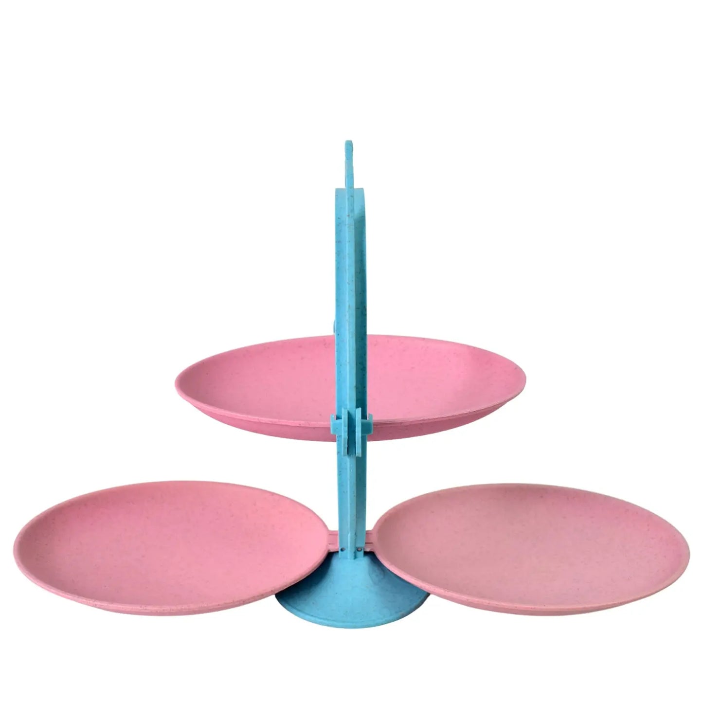 🍬 Foldable Fruit Plate & Candy Dish – Multi - Use Mirror Shape Tray (1 Set) - Chestore