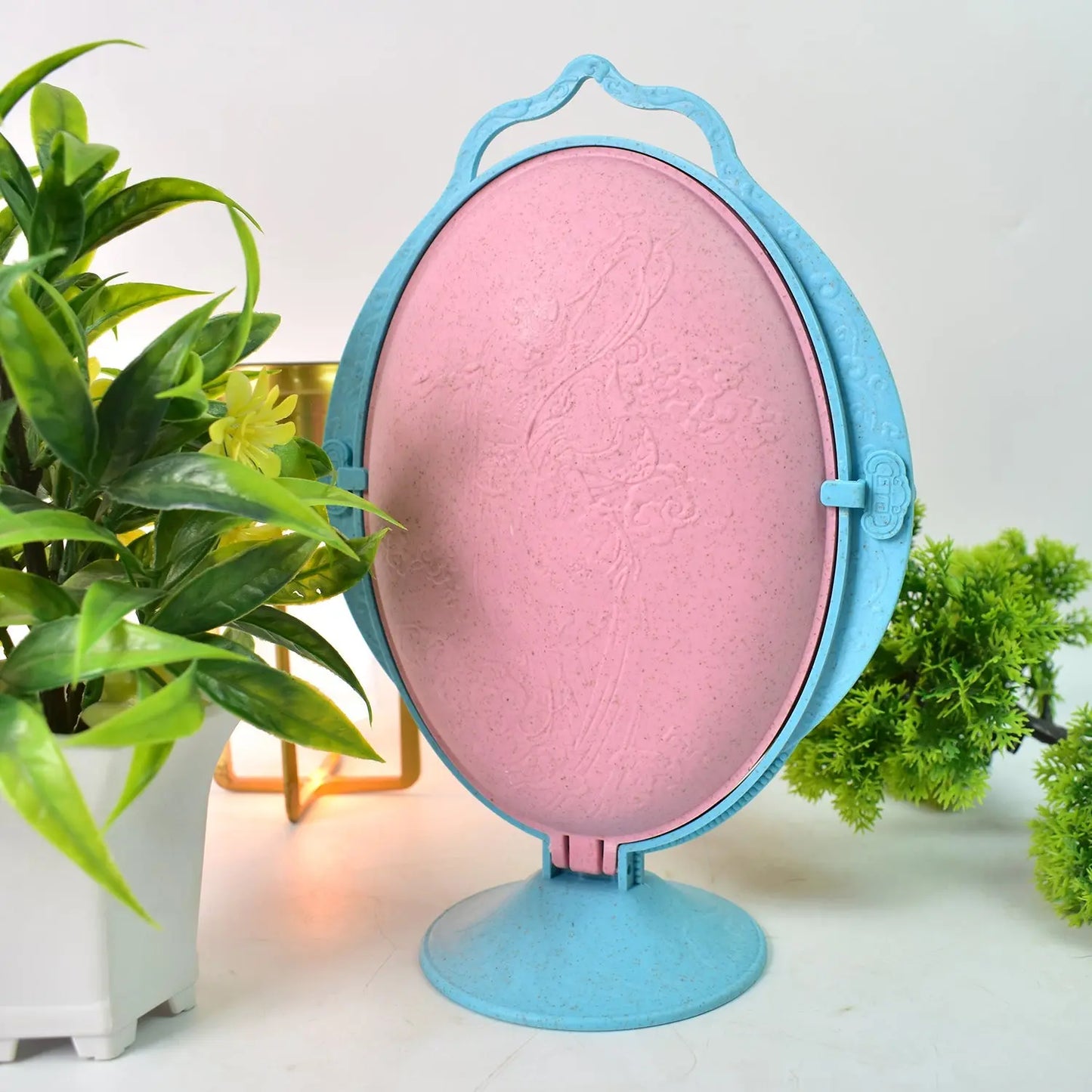 🍬 Foldable Fruit Plate & Candy Dish – Multi - Use Mirror Shape Tray (1 Set) - Chestore