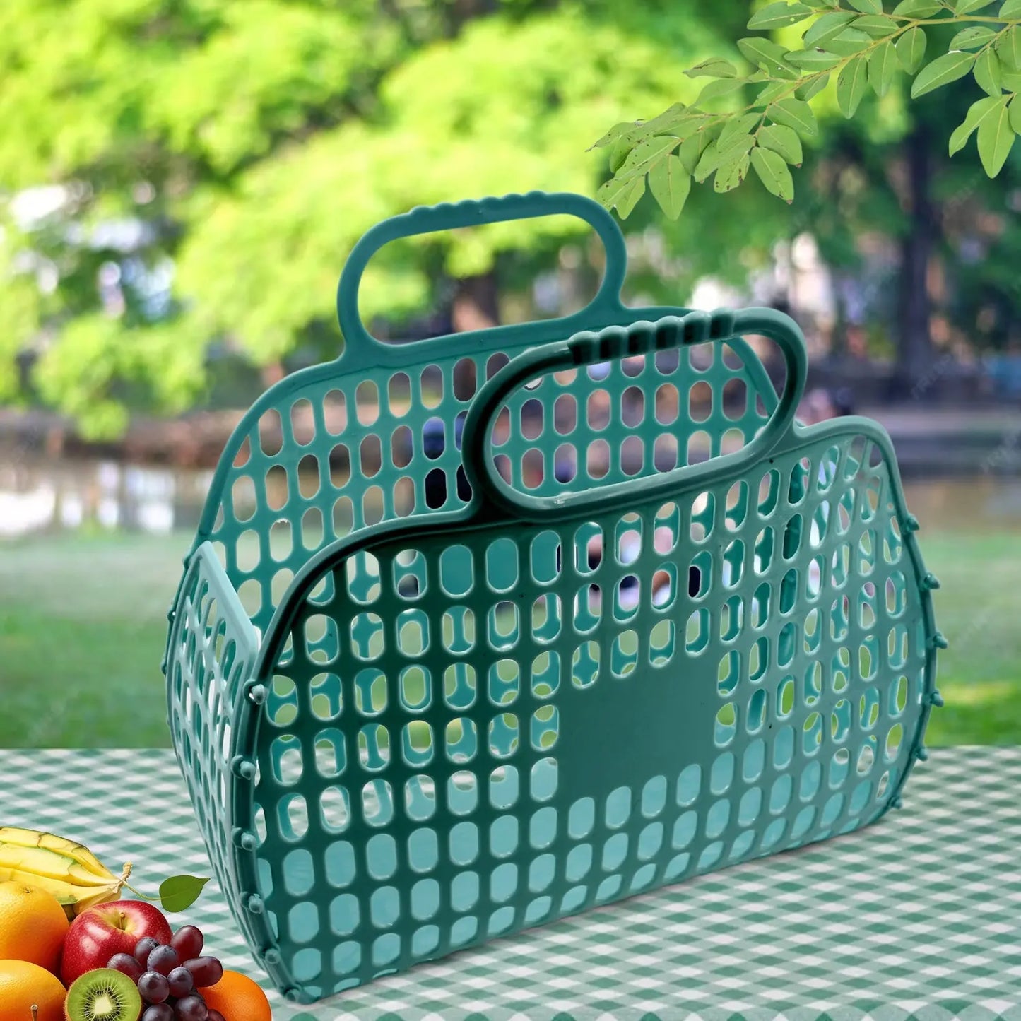 Grocery & Vegetable Foldable Smiley Shopping Bag | Non - Woven Fabric Tote Bag - Chestore