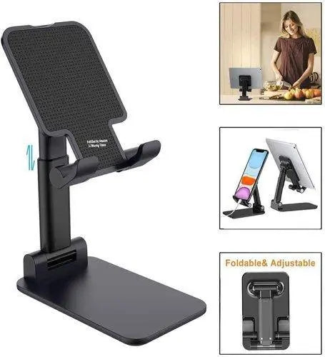 Foldable Mobile Stand with Angle Adjustable – Desktop Table Mobile Holder for Easy Viewing 📱💻 - Chestore