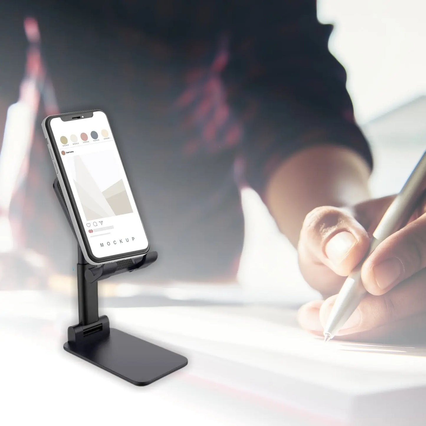 Foldable Mobile Stand with Angle Adjustable – Desktop Table Mobile Holder for Easy Viewing 📱💻 - Chestore