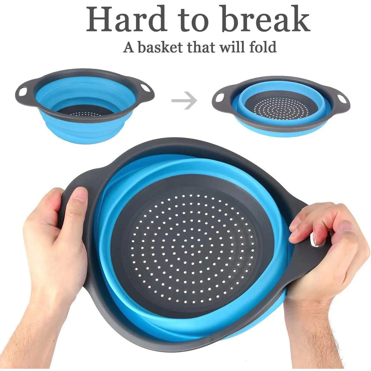 Round Foldable Silicone Strainer – Multipurpose Kitchen Tool - Chestore