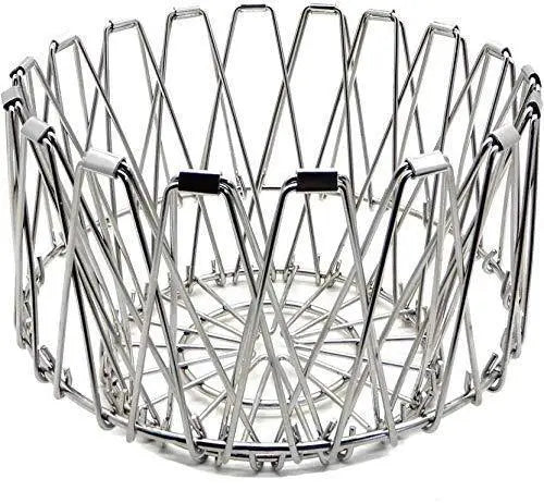 Multipurpose Stainless Steel Foldable Fruit & Vegetable Basket - Chestore