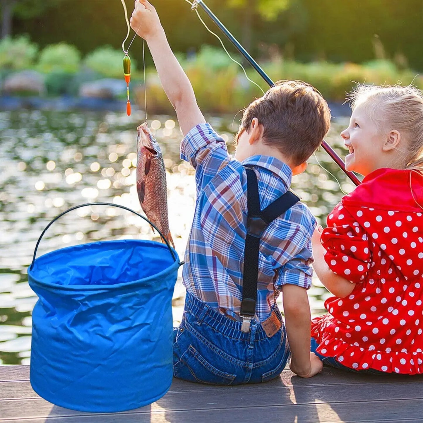 Folding Bucket – Portable, Lightweight & Multi - Functional for Cleaning, Fishing & Outdoor Use - Chestore