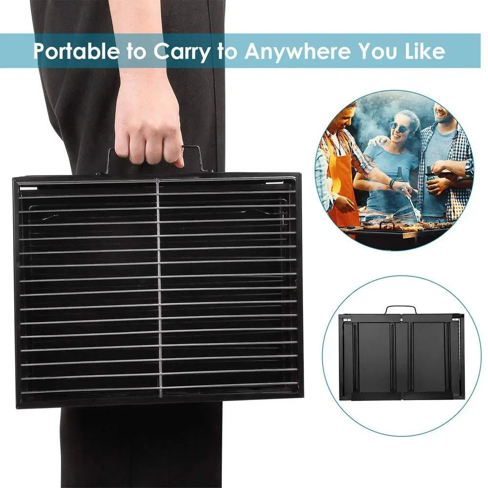 Folding Barbecue Charcoal Grill Oven – Portable & Durable Outdoor Cooking - Chestore