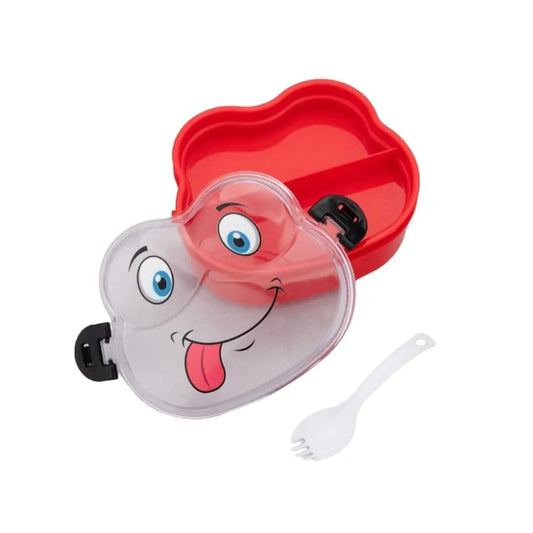 Double Layer Froggy Shape Lunch Box With Spoon (1 Pc Mix Color) - Chestore