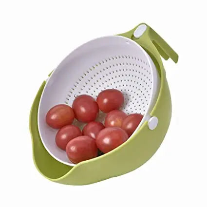 Multi - Functional Fruit & Vegetable Washing Bowl with Strainer & Handle - Chestore