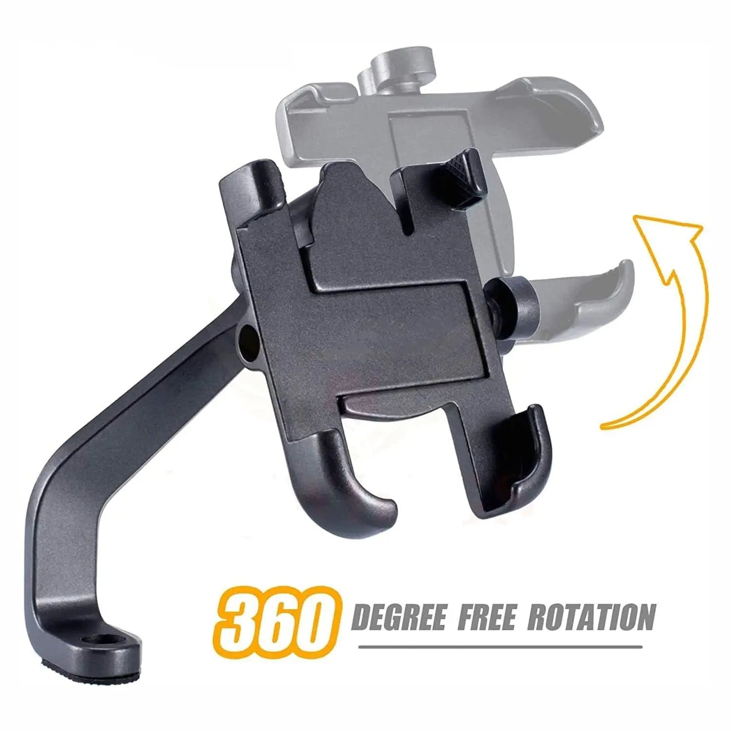 Full Metal Body Bike Scooty 360° Rotating Mobile Holder Stand for Maps & GPS Navigation - Fits All Smartphones - Chestore