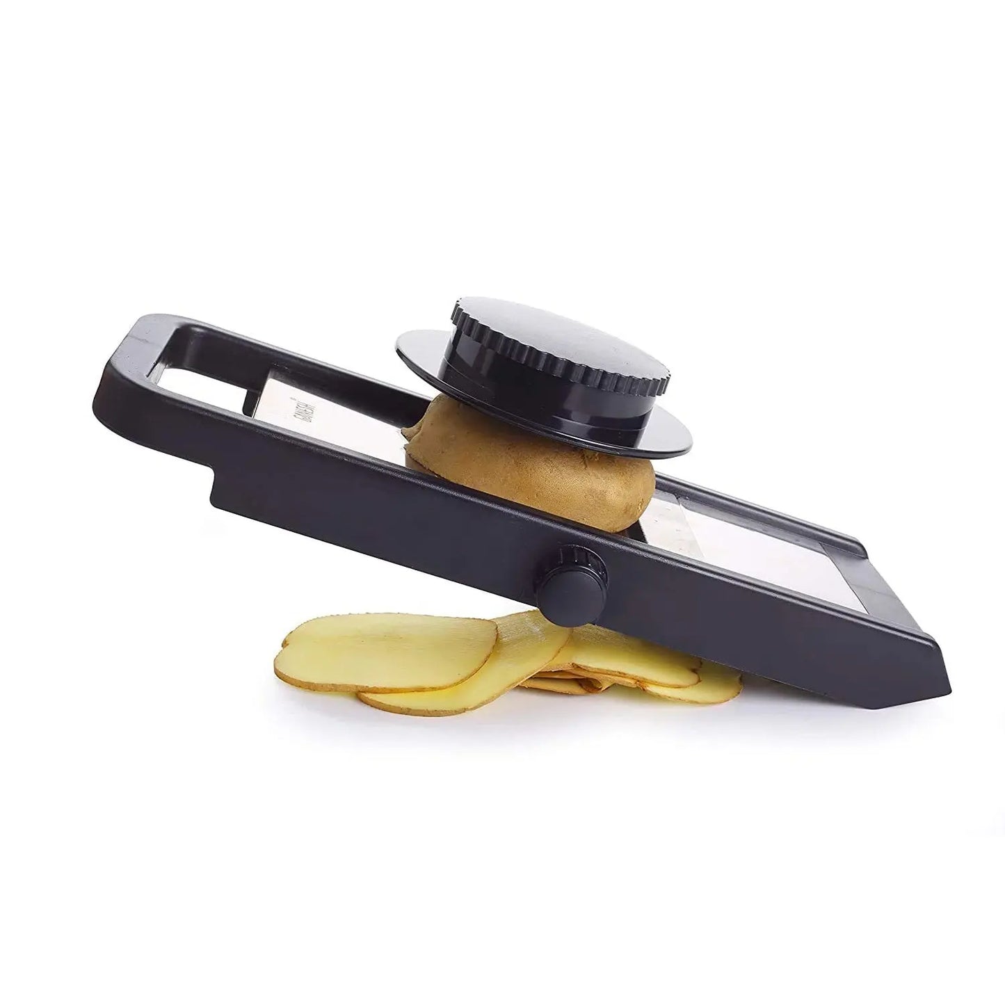 Ganesh Adjustable Plastic Slicer – 1 Pc (Black/Silver) - Chestore