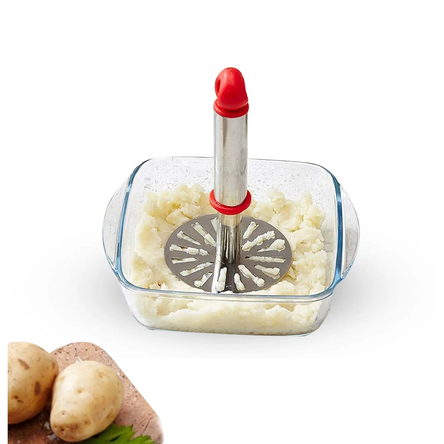 Ganesh Potato & Pav Bhaji Masher – Oval Design with Plastic Handle - Chestore