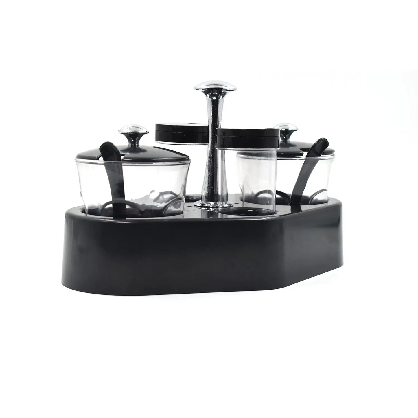 Ganesh Rendy Condiment Set – Transparent Spice Jar (Plastic) - Chestore
