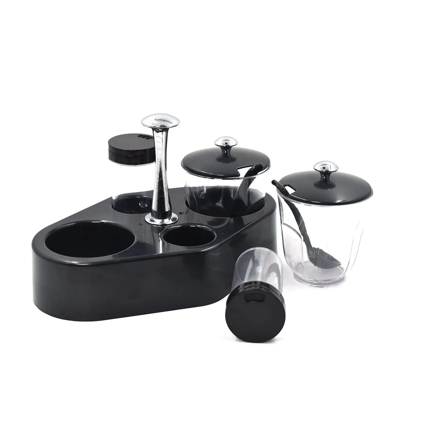 Ganesh Rendy Condiment Set – Transparent Spice Jar (Plastic) - Chestore
