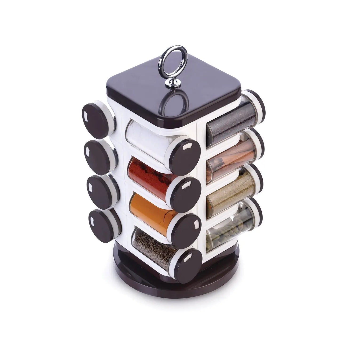 Ganesh Revolving Spice Rack – 16 Dispenser Set, 100ml Each - Chestore