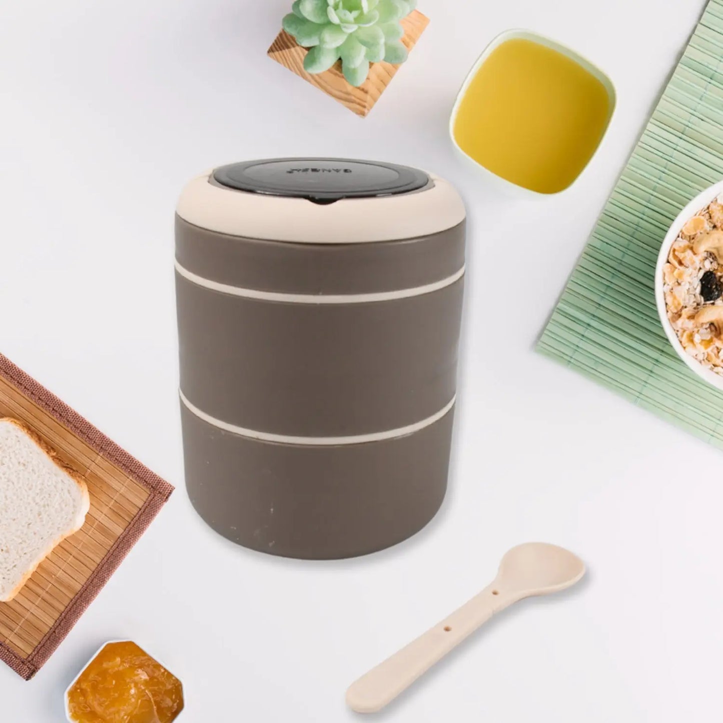 Ganesh Smart Stack 2 - Layer Stainless Steel Lunch Box – Airtight & Leak - Proof - Chestore