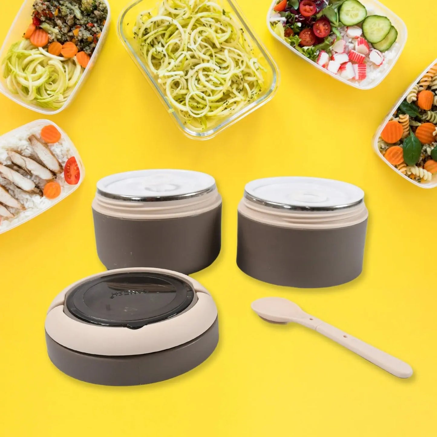 Ganesh Smart Stack 2 - Layer Stainless Steel Lunch Box – Airtight & Leak - Proof - Chestore