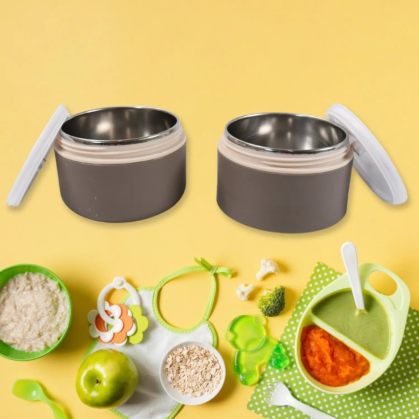 Ganesh Smart Stack 2 - Layer Stainless Steel Lunch Box – Airtight & Leak - Proof - Chestore