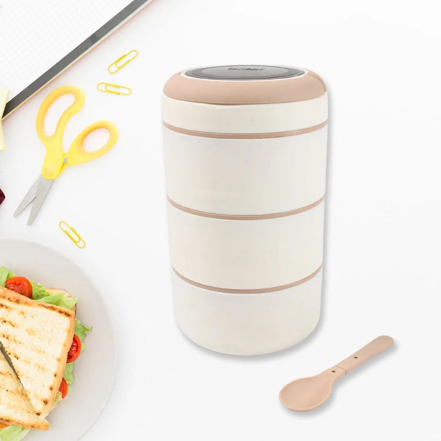 Ganesh Smart Stack 2/3 - Layer Stainless Steel Lunch Box – Airtight & Leak - Proof - Chestore