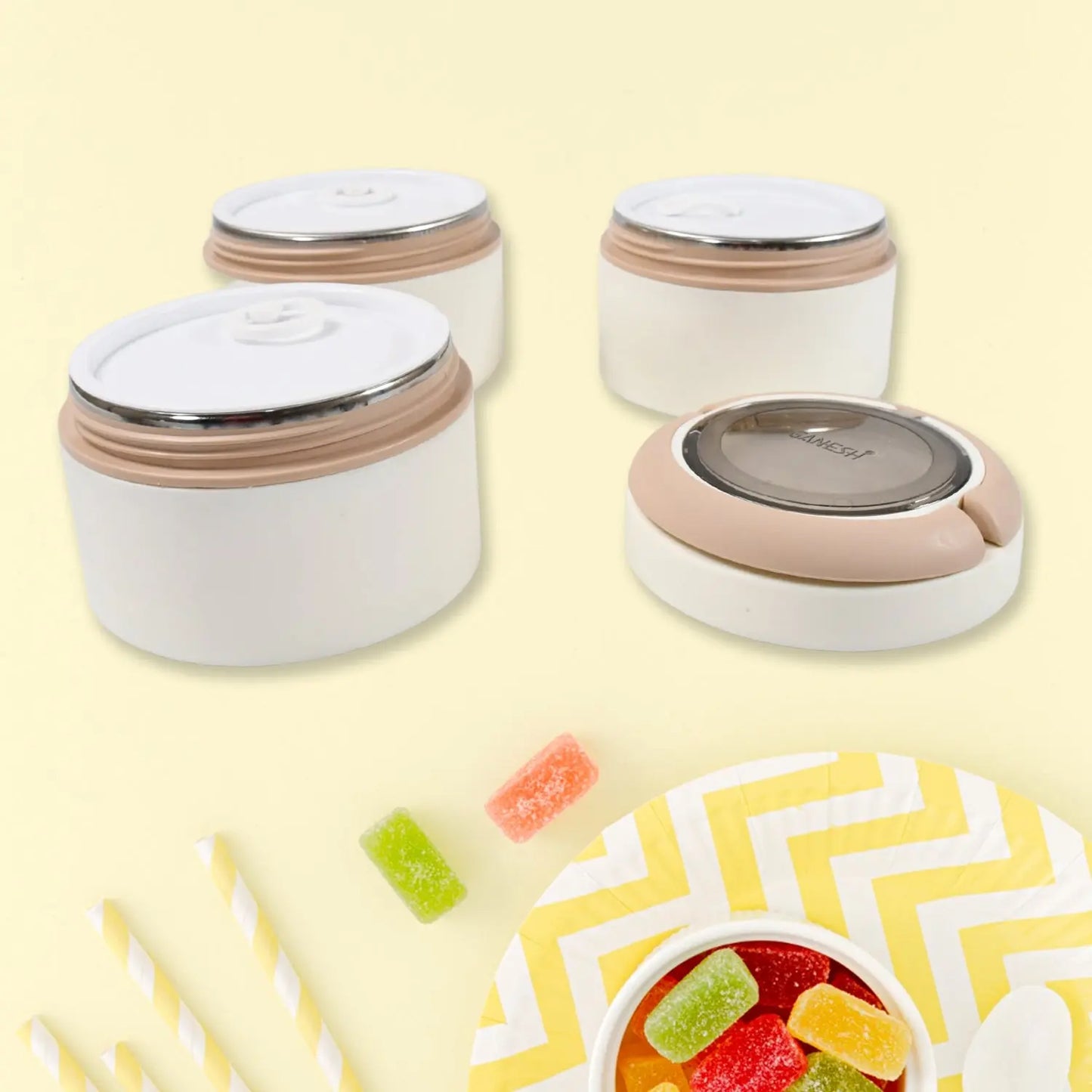 Ganesh Smart Stack 2/3 - Layer Stainless Steel Lunch Box – Airtight & Leak - Proof - Chestore