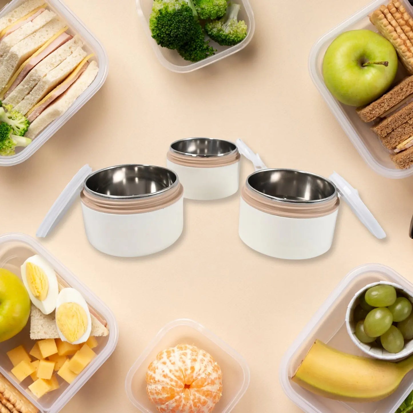 Ganesh Smart Stack 2/3 - Layer Stainless Steel Lunch Box – Airtight & Leak - Proof - Chestore