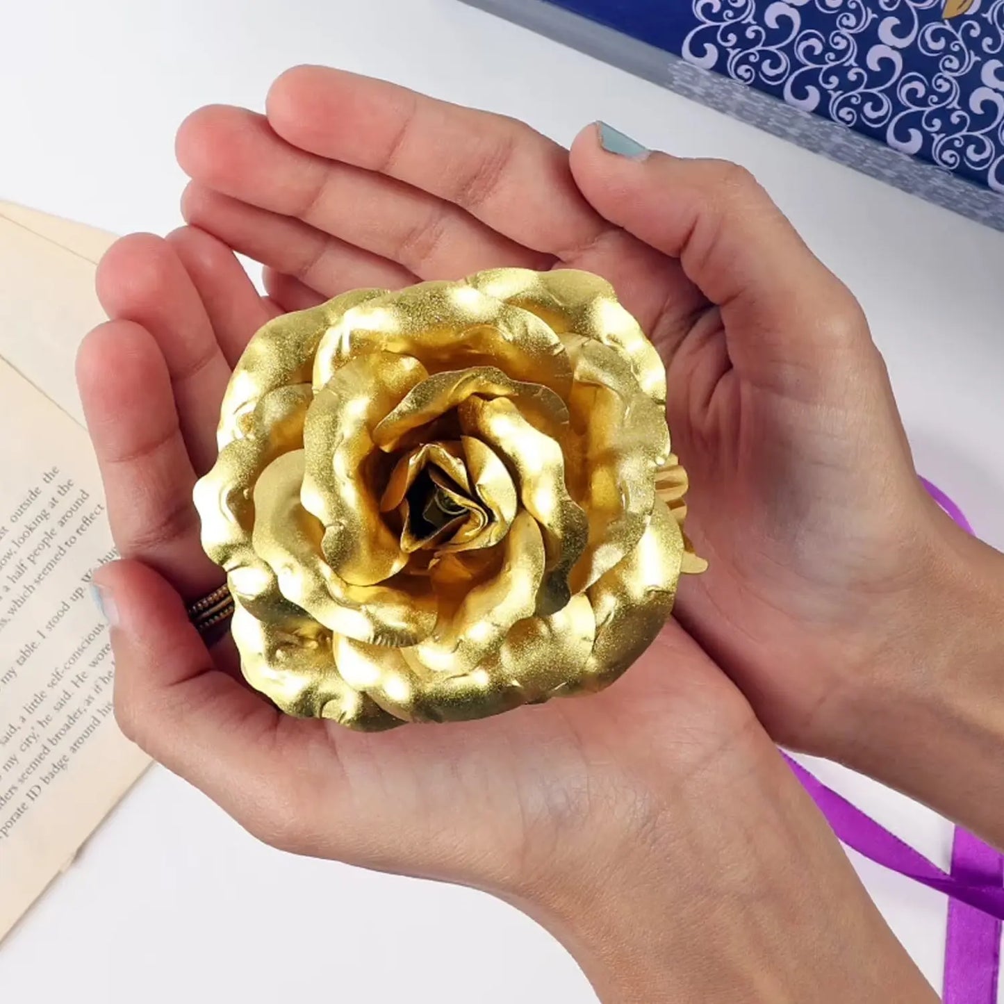 Gold - Plated Artificial Rose 🌹 | Luxury Decorative Gift with Premium Box 🎁 | Eternal Love Keepsake 💛 - Chestore
