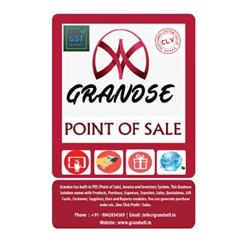 GrandSe Point of Sale Billing Software – Online Lifetime Single User - Chestore