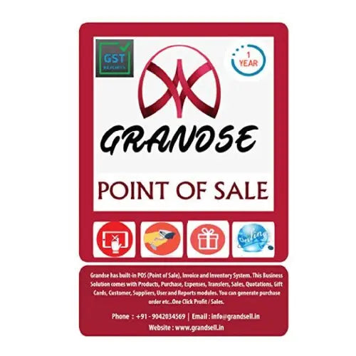Grandse Point of Sale Billing Software – 1 - Year Single User - Chestore