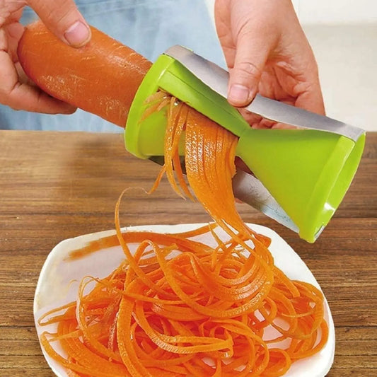 Portable Spiralizer Vegetable Slicer – Handheld Stainless Steel Spiral Peeler - Chestore