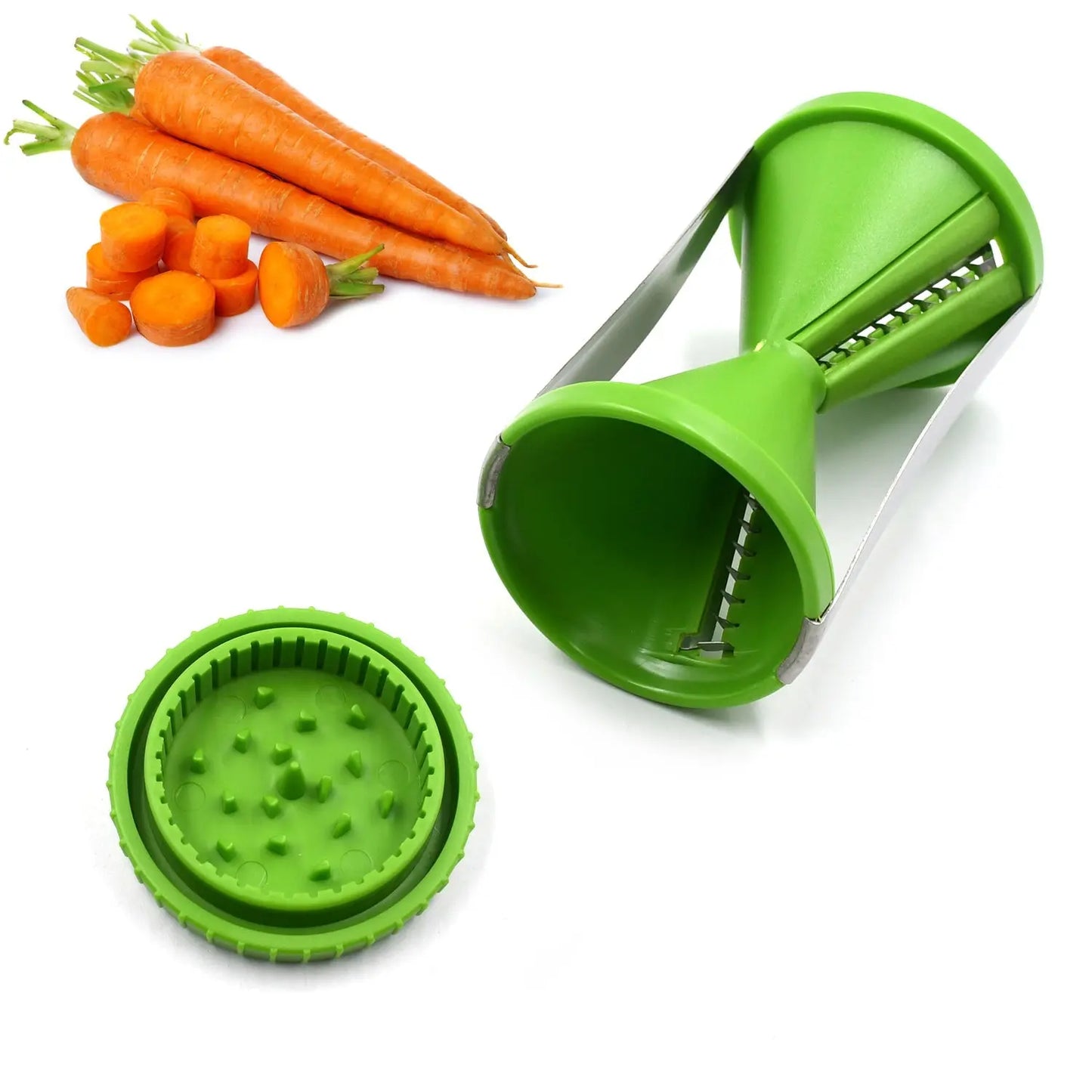Portable Spiralizer Vegetable Slicer – Handheld Stainless Steel Spiral Peeler - Chestore