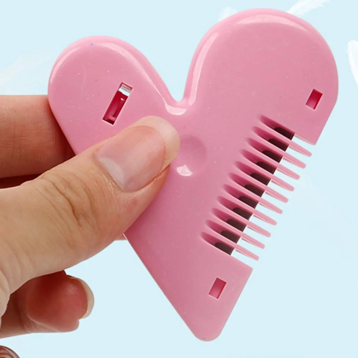 Heart - Shaped Baby Hair Cutting Scissors – Lightweight, Portable & Safe for Girls | Double - Edge Stainless Steel - Chestore
