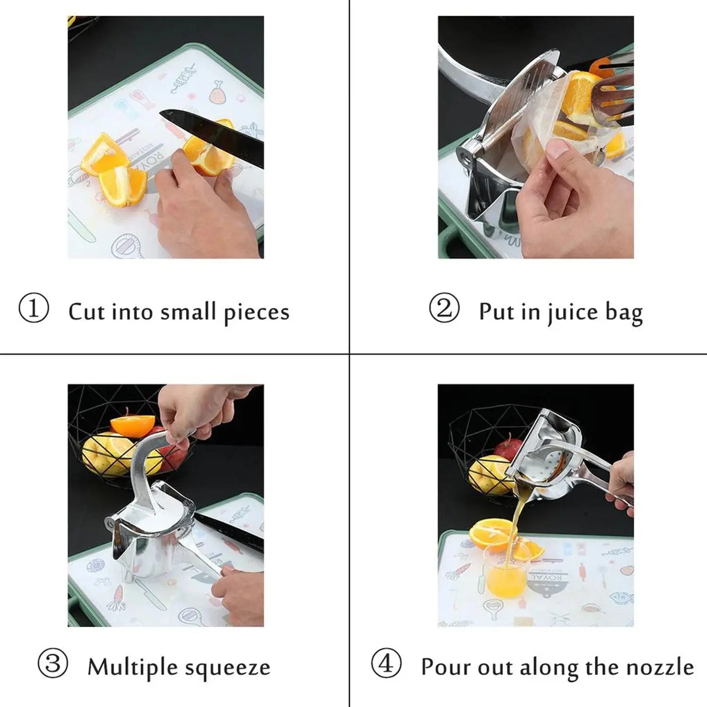 Manual Aluminium Metal Fruit Press Juicer – Heavy Duty Hand Juicer - Chestore