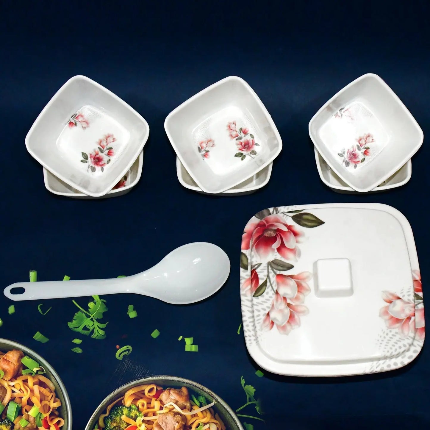 Hector High - Quality Dining & Pudding Set – 9 - Piece Elegant Dinnerware - Chestore