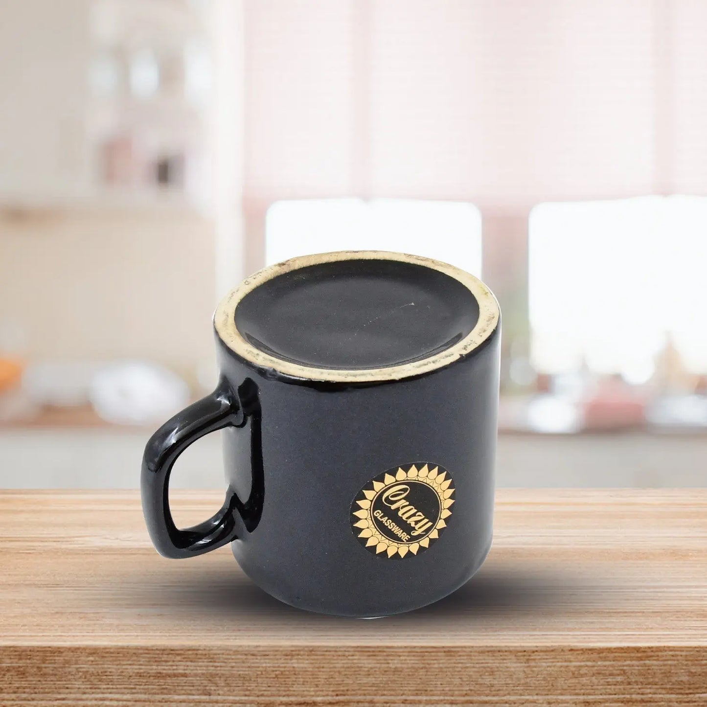 Hide & Seek Ceramic Tea Cups with Round Serving Bowl – 4 - Piece Set - Chestore