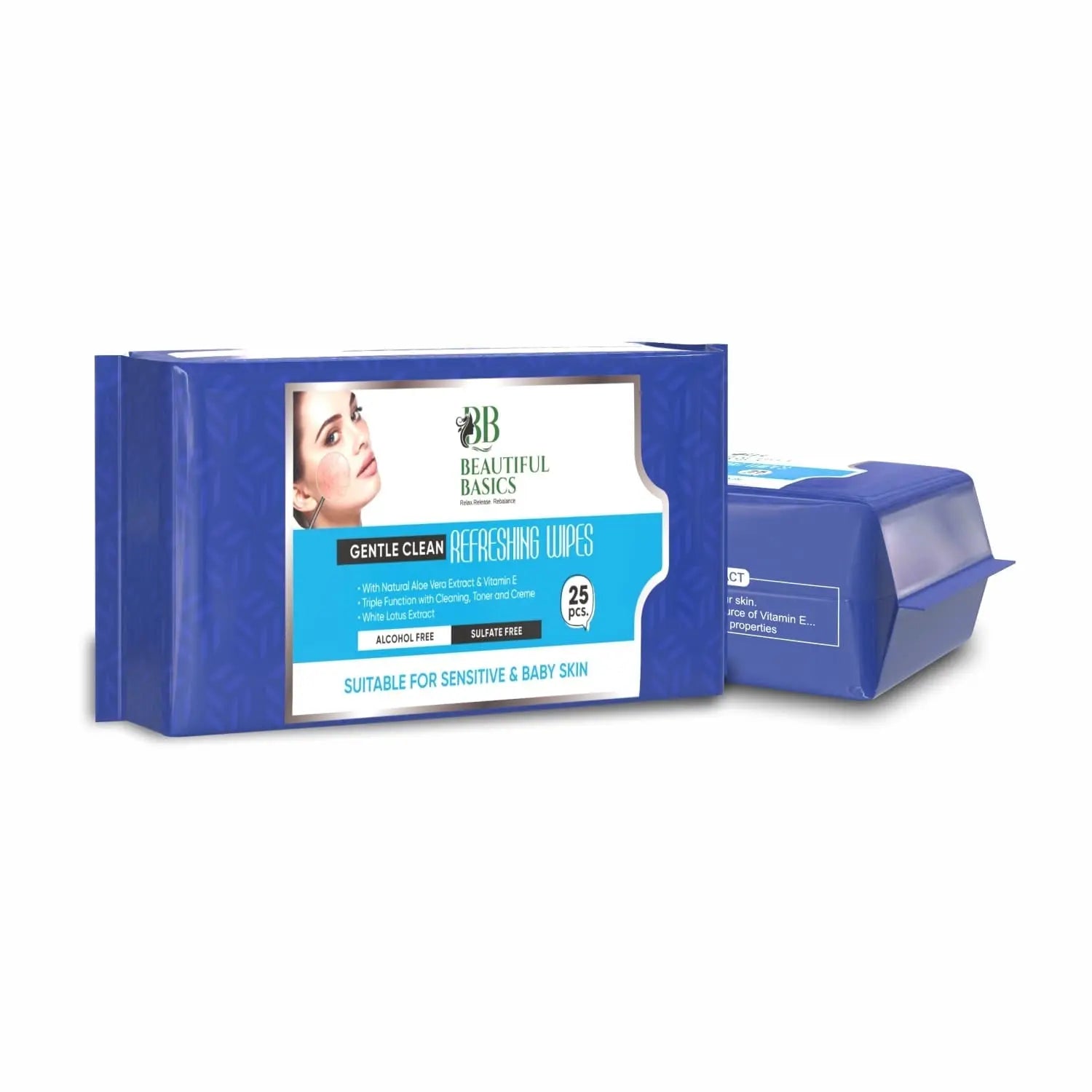 Refreshing Facial Wet Wipes – Alcohol - Free, Hydrating & pH - Balanced with Fruit Extracts – 25 Wipes - Chestore