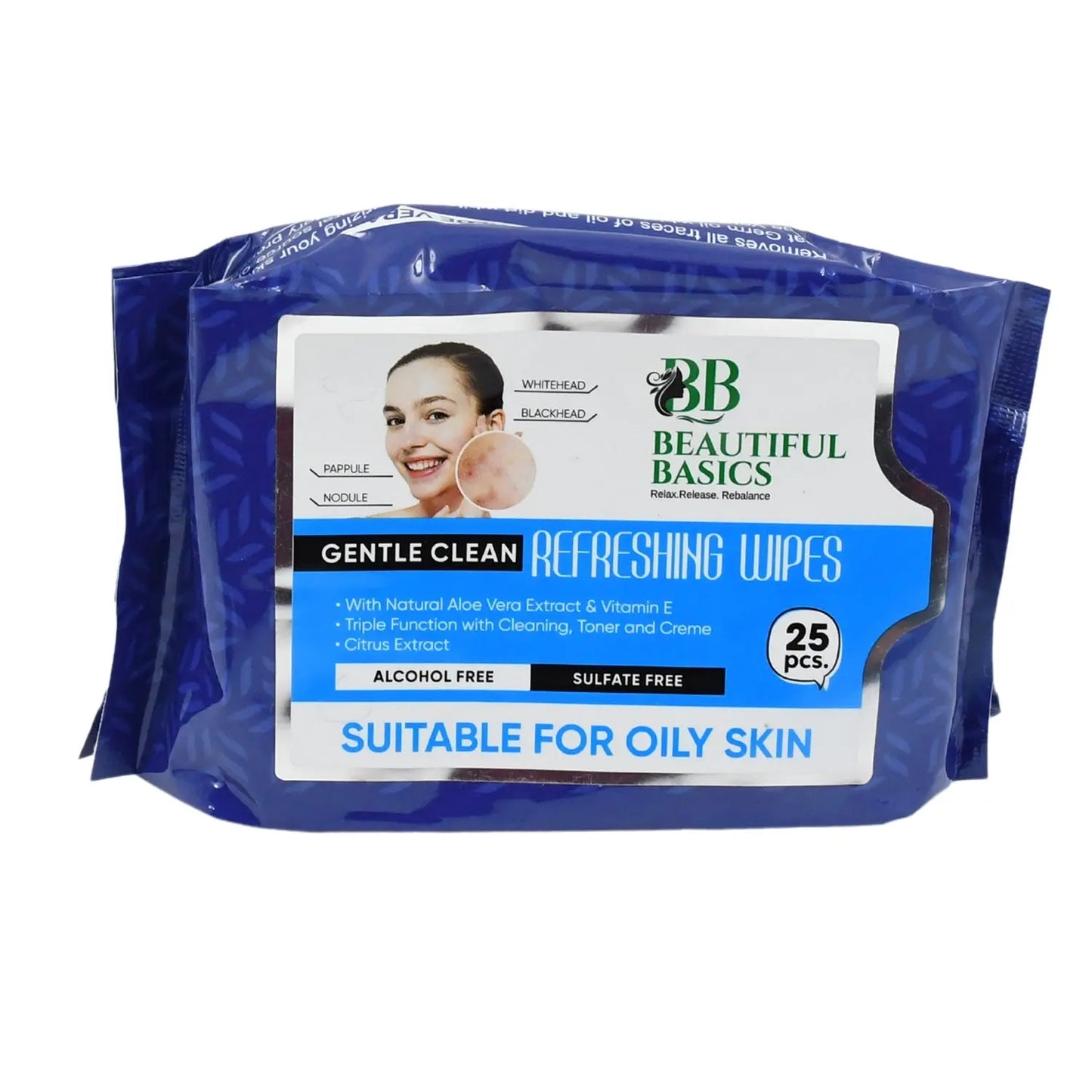 Refreshing Wet Wipes – Face Cleansing & Hydrating Wipes with Fruit Extract | Alcohol - Free (25 Sheets) - Chestore